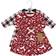 Touched By Nature Infant Organic Cotton Long-Sleeve Dresses - Red Winter Folk