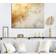 Design Art Marble Geode Magic III Gold White Wall Decor 32x16"