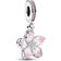 Pandora Cherry Blossom Dangle Charm - Silver/Pink