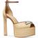 Michael Kors Martina Straw Peep-Toe Platform - Natural/Luggage