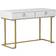 Beliani Westport White/Gold Ablagetisch 50x115cm