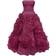 Milla Dramatically flowered tulle dress in wine color