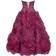 Milla Dramatically flowered tulle dress in wine color