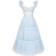 Milla Light Blue Ruffled Tulle Midi Dress