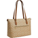 Coach Gallery Tote In Signature Canvas With Stripe - Im/Light Khaki/Chalk Lt Saddle