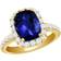 Jewel Zone Simulated Engagement Ring - Gold/Blue/Diamonds