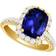 Jewel Zone Simulated Engagement Ring - Gold/Blue/Diamonds