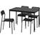 Ikea Sandsberg/Adde Black Tischgruppe 67x110cm