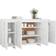 vidaXL Engineered Wood White Sideboard 135x75cm