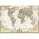 National Geographic Executive Political World Map Mural Gold Framed Art 116.2x77"