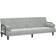 vidaXL Sofa Bed With Armrests Light Grey Sofa 80.7" 2 Seater