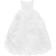 Milla Dramatically flowered tulle dress in white