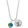 Delight Jewelry Script Initial Disc A-Z Charm Necklace - Silver/Multicolour