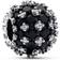 Pandora Pavé Round Charm - Silver/Black/Transparent