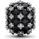 Pandora Pavé Round Charm - Silver/Black/Transparent