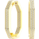 Swarovski Dextera Octagon Shape Large Hoop Earrings - Gold/Transparent