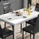 AWQM Faux Marble White/Black Dining Set 29.9x47.9" 5