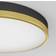 Latitude Run Kent Black/Gold Ceiling Flush Light 15"