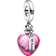 Pandora Love Potion Murano Heart Dangle Charm - Silver/Pink