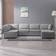 Mixoy Couch Light Grey Sofa 120.4" 5 Seater