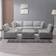 Mixoy Couch Light Grey Sofa 120.4" 5 Seater