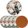 Ownta Woodpecker Pattern Premium Microfiber Leather Round Coasters Coaster 4.3" 6