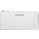 Michael Kors Jet Set Travel Large Saffiano Leather Quarter-Zip Wallet - Optic White