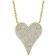 Rachel Glauber Heart Layering Necklace - Gold/Transparent