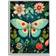Stupell Industries Green & Pink Moth Pattern Gray Framed Art 11x14"