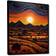 Design Art Native Ancestral Sunrise Landscape I Black Framed Art 24x32"