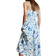 H&M Linen-Blend Midi Dress - White/Blue Floral