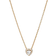 Pandora Elevated Heart Necklace - Gold/Transparent