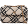 Tory Burch Mini Kira Woven Canvas Flap Bag - Natural/Black