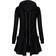 Cucuchy Women's Long Casual Zip Up Tunic Open Front - Black