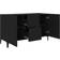 vidaXL Engineered Wood Black Sideboard 100x60cm