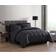 The Nesting Company Maple Dobby Stripe Bedspread Black (264.2x228.6)