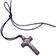 Jesus Cross Necklace - Silver/Brown