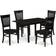 East West Furniture Nova Black Dining Set 31.5x53.5" 5