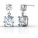 Cate & Chloe Jasmine Earrings - Silver/Transparent