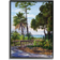 Stupell Tropical Boardwalk Landscape Black Framed Art 16x20"