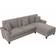 Bush Hudson Reversible Sectional Charcoal Gray Herringbone Sofa 102" 3 Seater