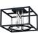 Eglo Mundazo Matte Black/Chrome Ceiling Flush Light 13"