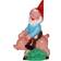 JS Gartendeko Garden Gnome on Pig Figure 32cm