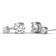 Cate & Chloe Jasmine Earrings - Silver/Transparent