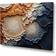 Design Art Minimalism Stone Geode Beige And Blue Wall Decor 40x30"