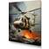 Design Art Abstract Military Apache Helicopter Multicolour Framed Art 12x20"