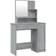 vidaXL Vanity Table with Mirror Grey Sonoma Sminkebord 35x86.5cm