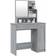 vidaXL Vanity Table with Mirror Grey Sonoma Schminktisch 35x86.5cm