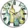 Design Art Mixed Botanical Green Leaves VIII Wall Clock 23"