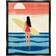 Stupell Floater Rustic Surfer Girl Abstraction Black Framed Art 16x20"